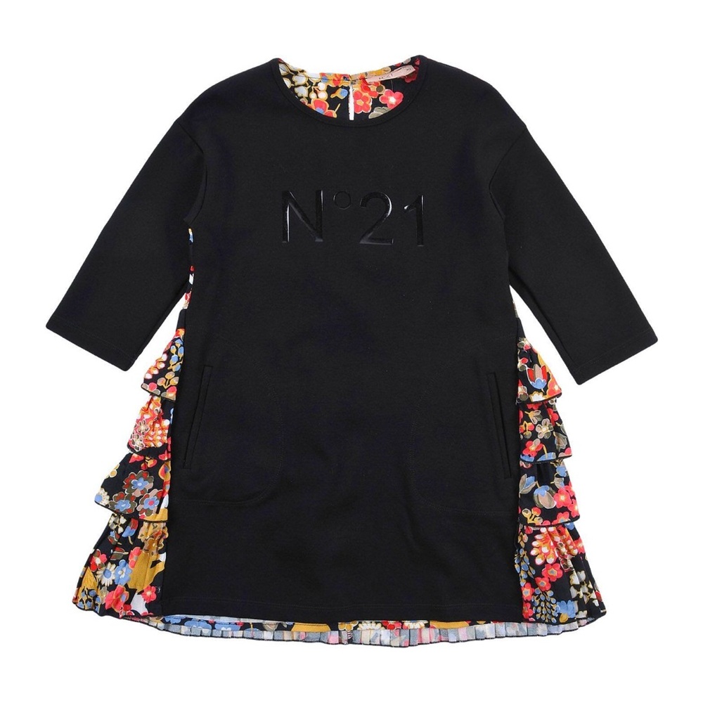 No. 21 Black Floral Mini Dress